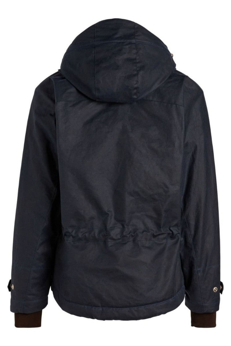 Manifatture Ceccarelli Navy Hooded Waxed Cotton Mountain Jacket