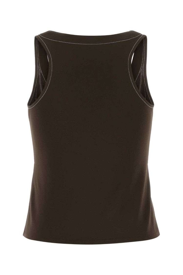 Tory Burch Brown Viscose Tank Top