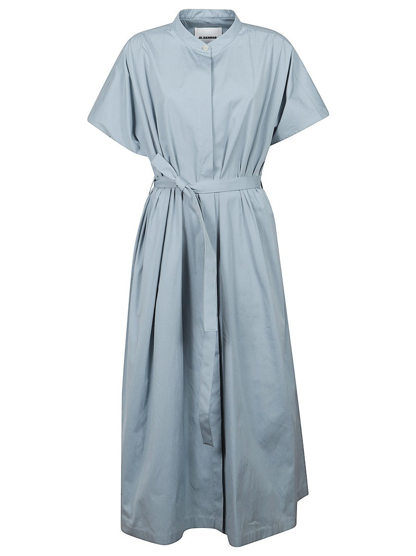 Jil Sander Flowing Midi Dress With Belted Waist