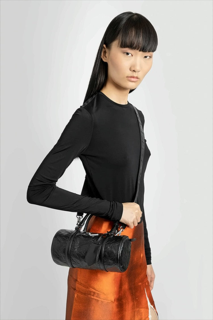 Prada Cylindrical Nappa Leather Tote With Signature Logo