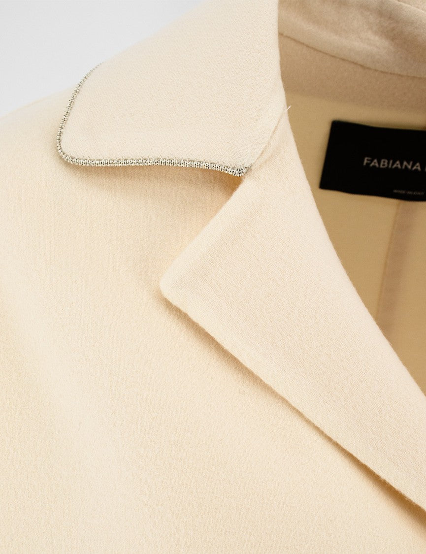 Fabiana Filippi Cropped Wool Jacket With Elegant Lapels