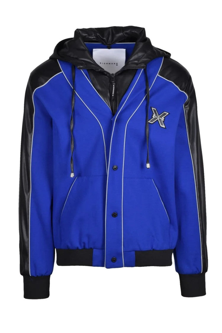 Richmond X Jacket Viscose/Nylon - Black/Blue