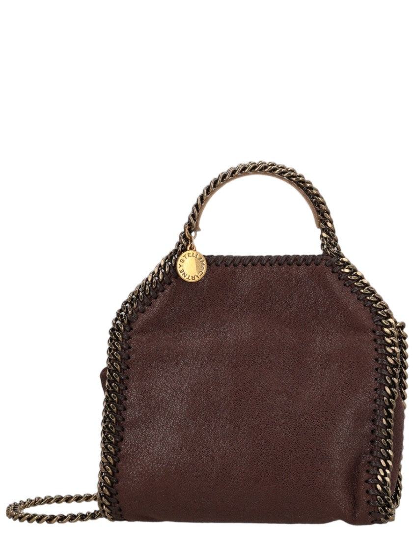 Stella Mccartney Burgundy Chain Trim Medallion Polyester Shoulder Bag