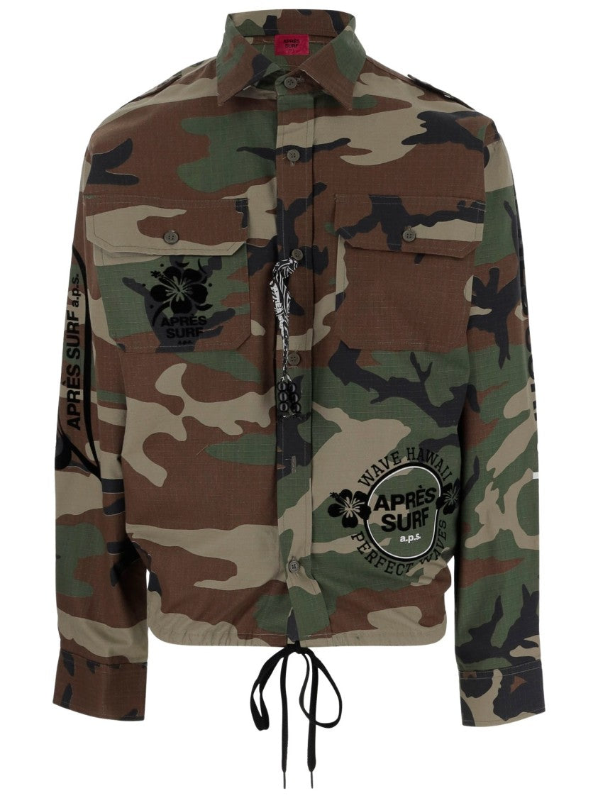 Apres Surf Cotton Jacket With Logo Print