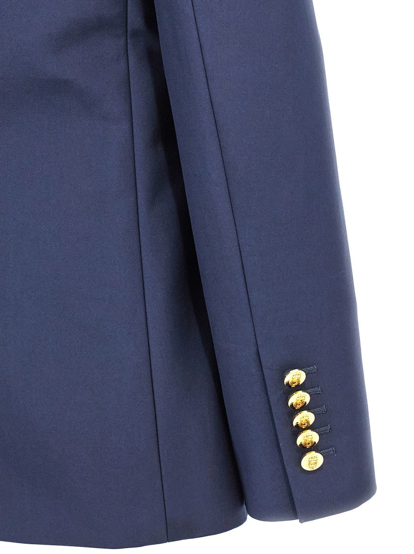 Gucci Structured Double-Breasted Cotton Blazer With Peak Lapels