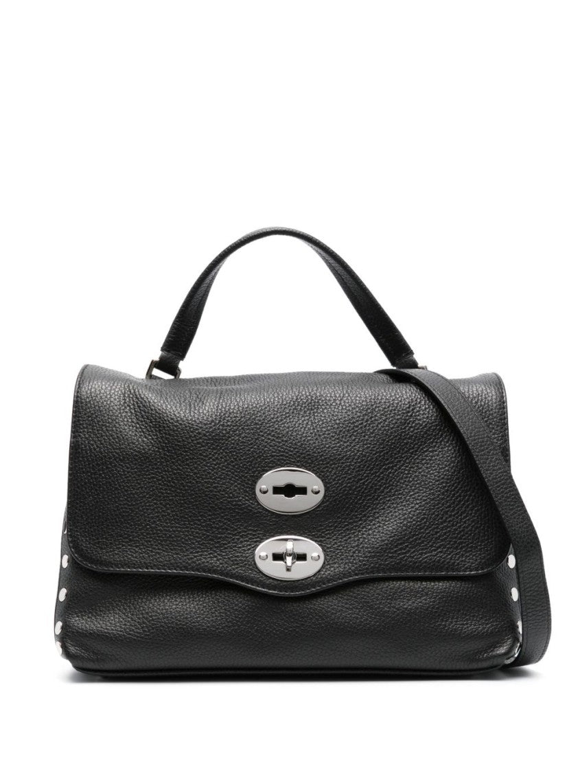 Zanellato Hammered Leather Small Tote With Twist-Lock Closure
