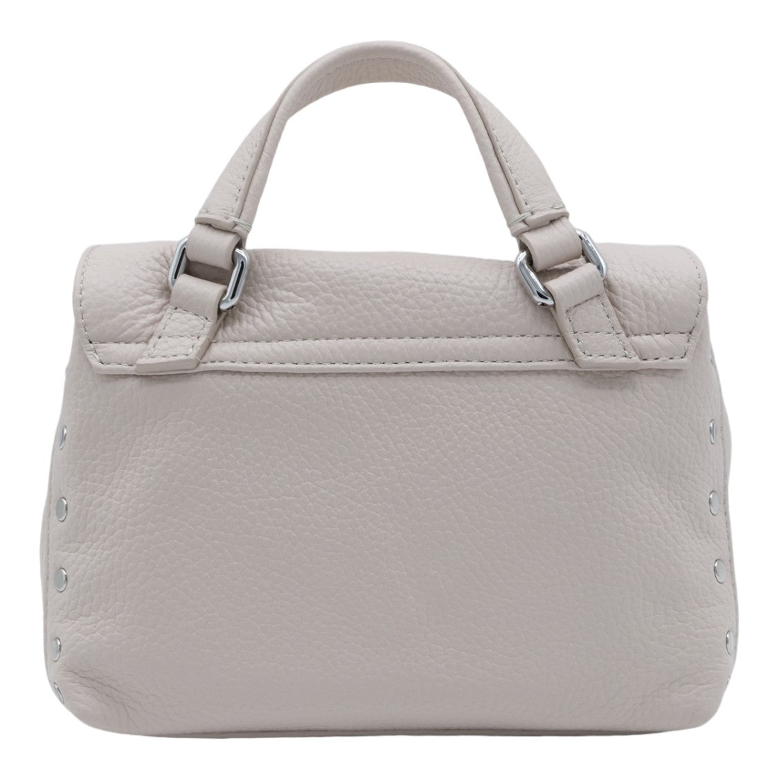 Zanellato Pebbled Texture Handbag With Silver-Tone Hardware