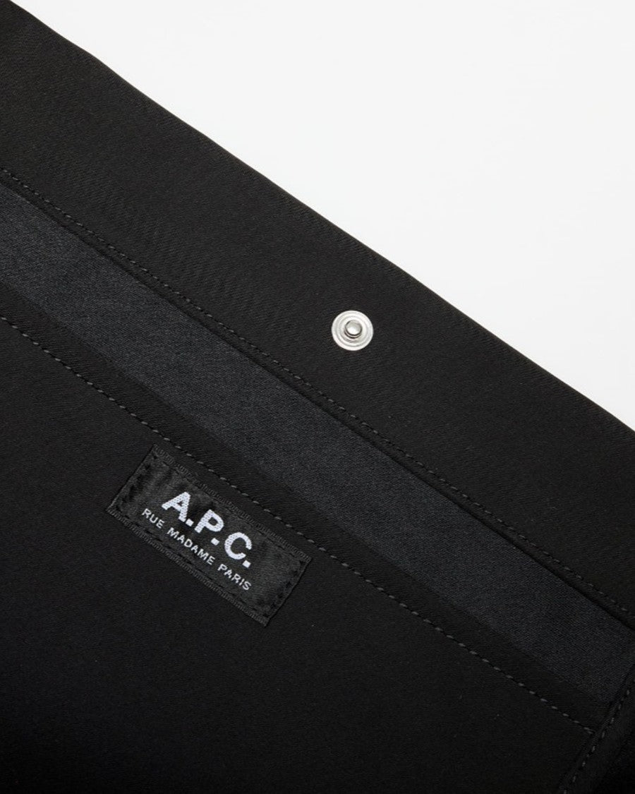 A.P.C. Compact Black Shoulder Bag With Adjustable Strap