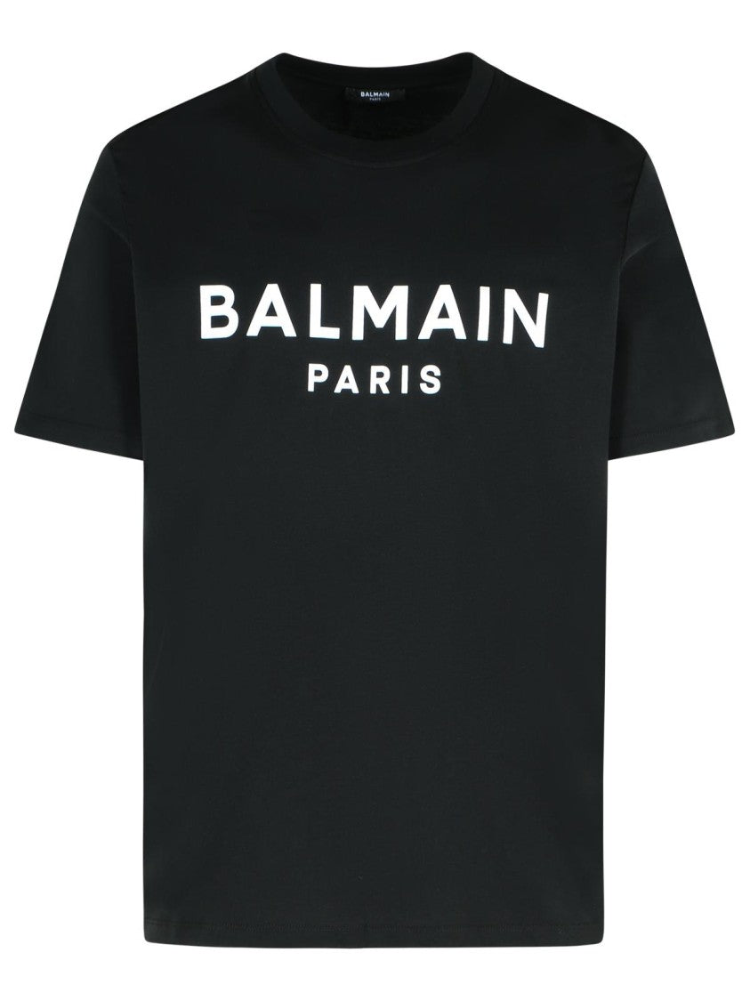 Balmain Black Cotton T-Shirt
