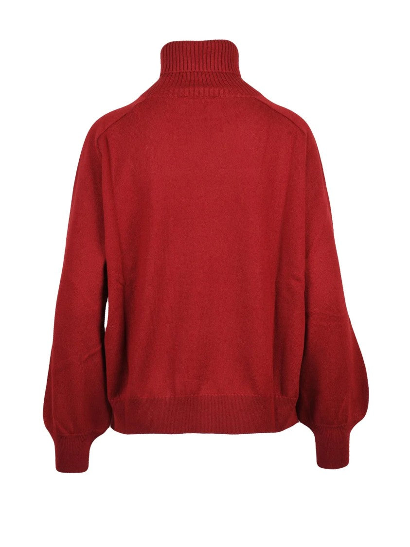 Ballantyne Cashmere Turtleneck Sweater With High Ribbed Collar And Relaxed Fit