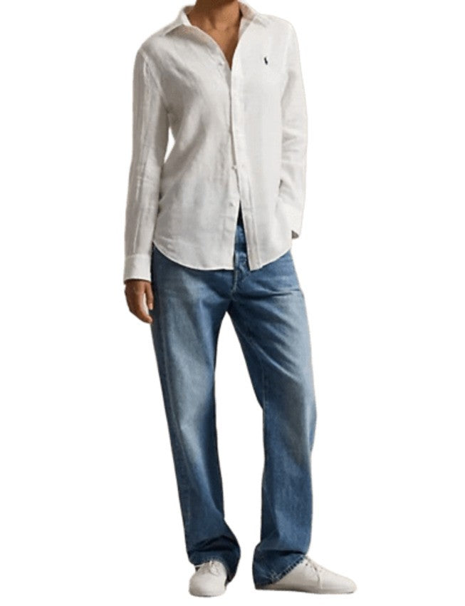Polo Ralph Lauren White Linen Shirt