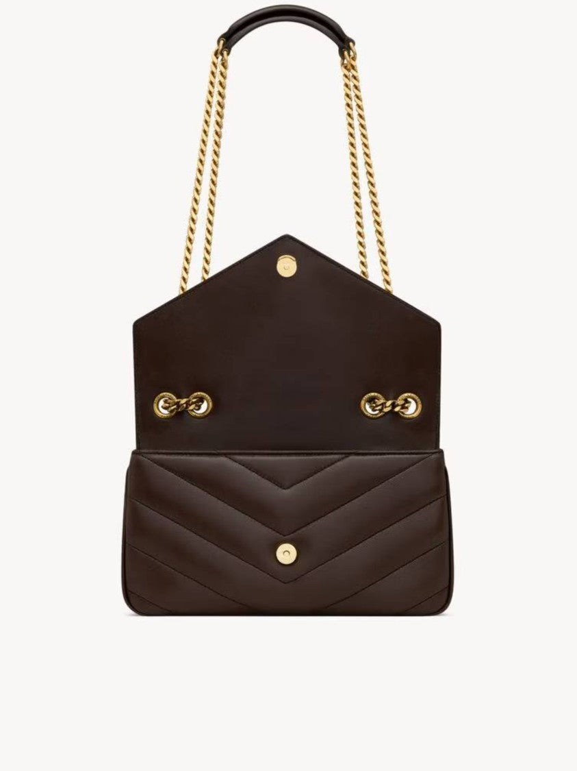 Saint Laurent Loulou S Quilted Chevron Leather Shoulder Bag