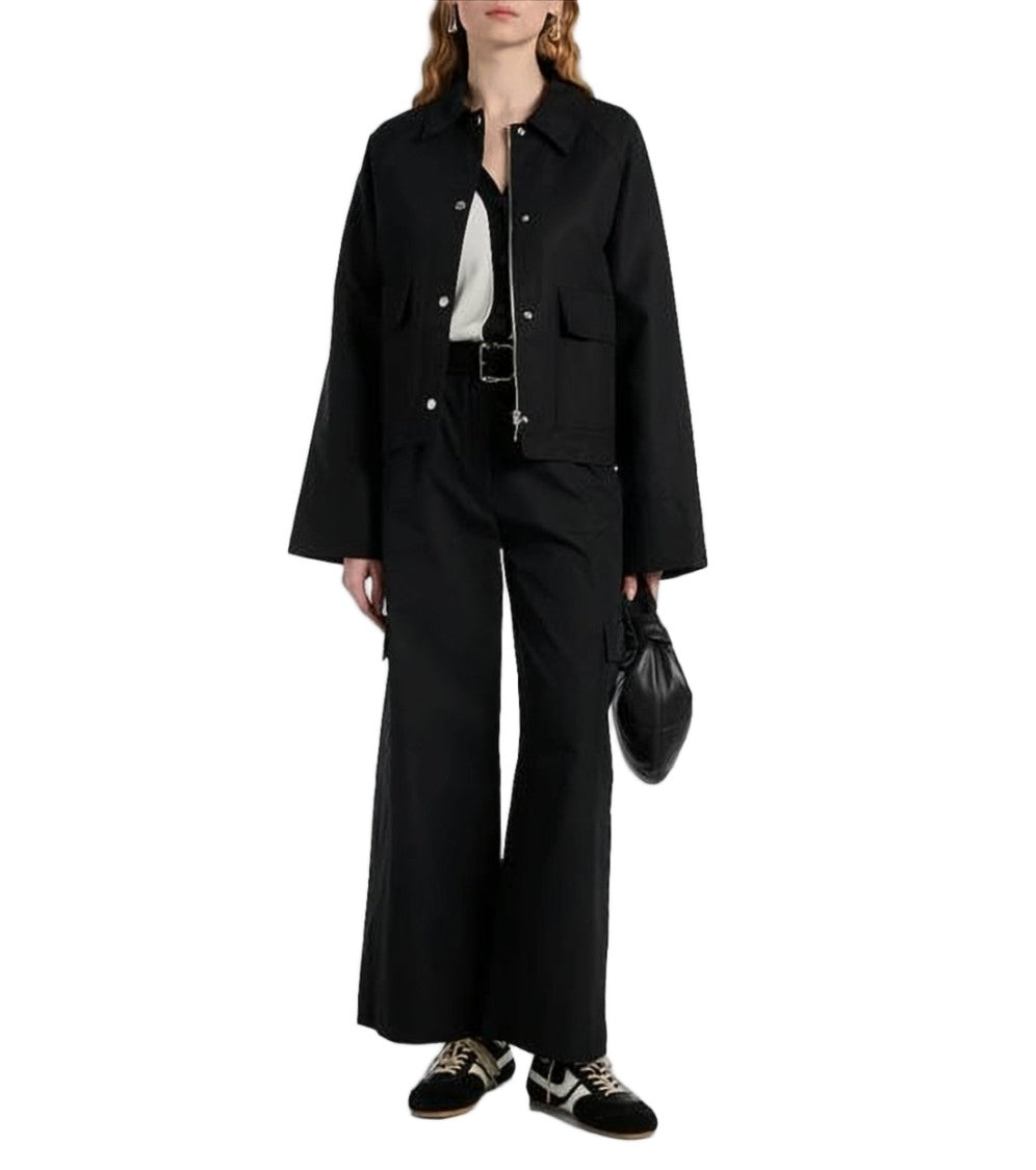 Max Mara High-Waisted Black Straight-Leg Pants