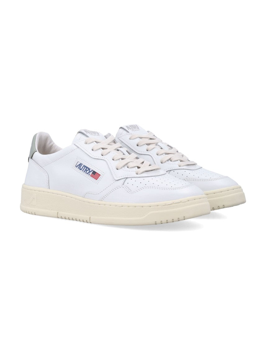 Autry Medalist Leather Low Sneakers White See Grass