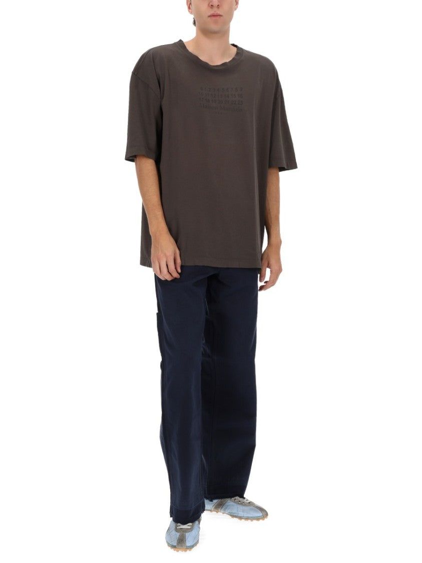 Maison Margiela Navy Cotton Relaxed Wide-Leg Jeans