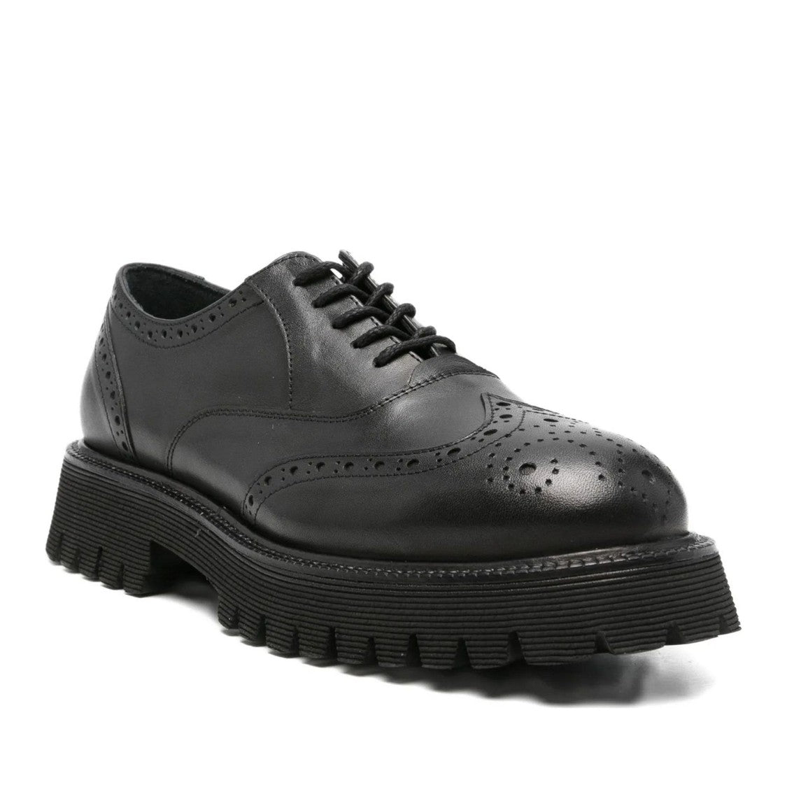 Adrianna Feretti Black Wingtip Brogue Shoes