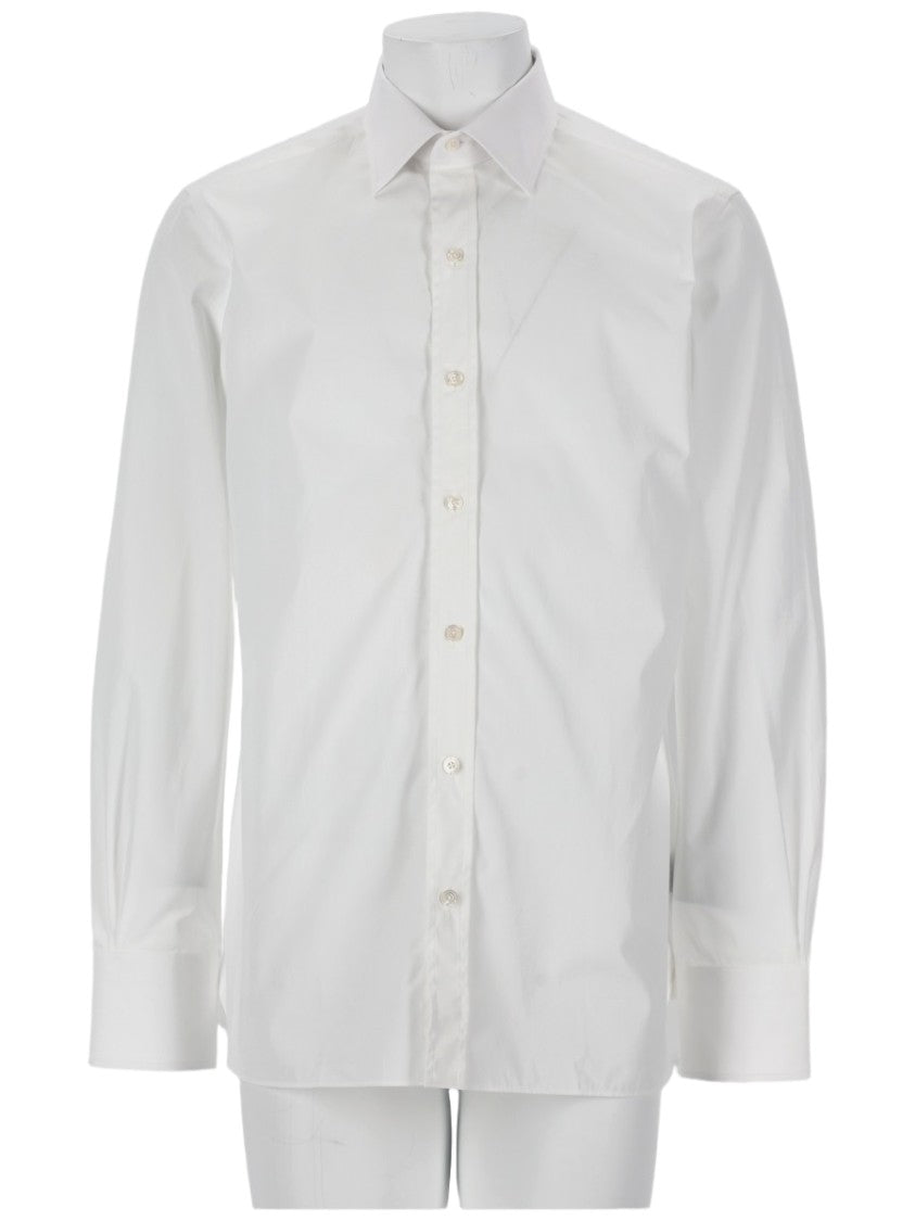 Tom Ford Classic Pointed Collar Slim Fit Cotton Shirt
