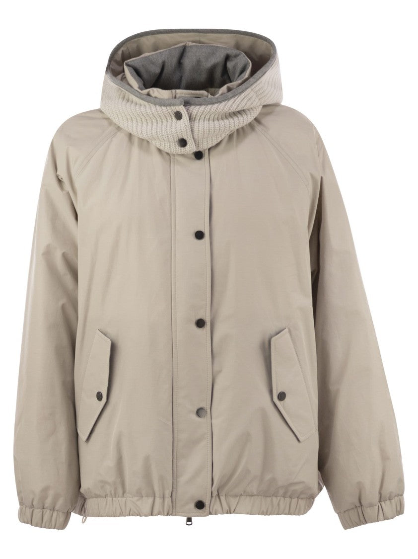 Brunello Cucinelli Water-Repellent Techno Cotton Taffeta Down Jacket