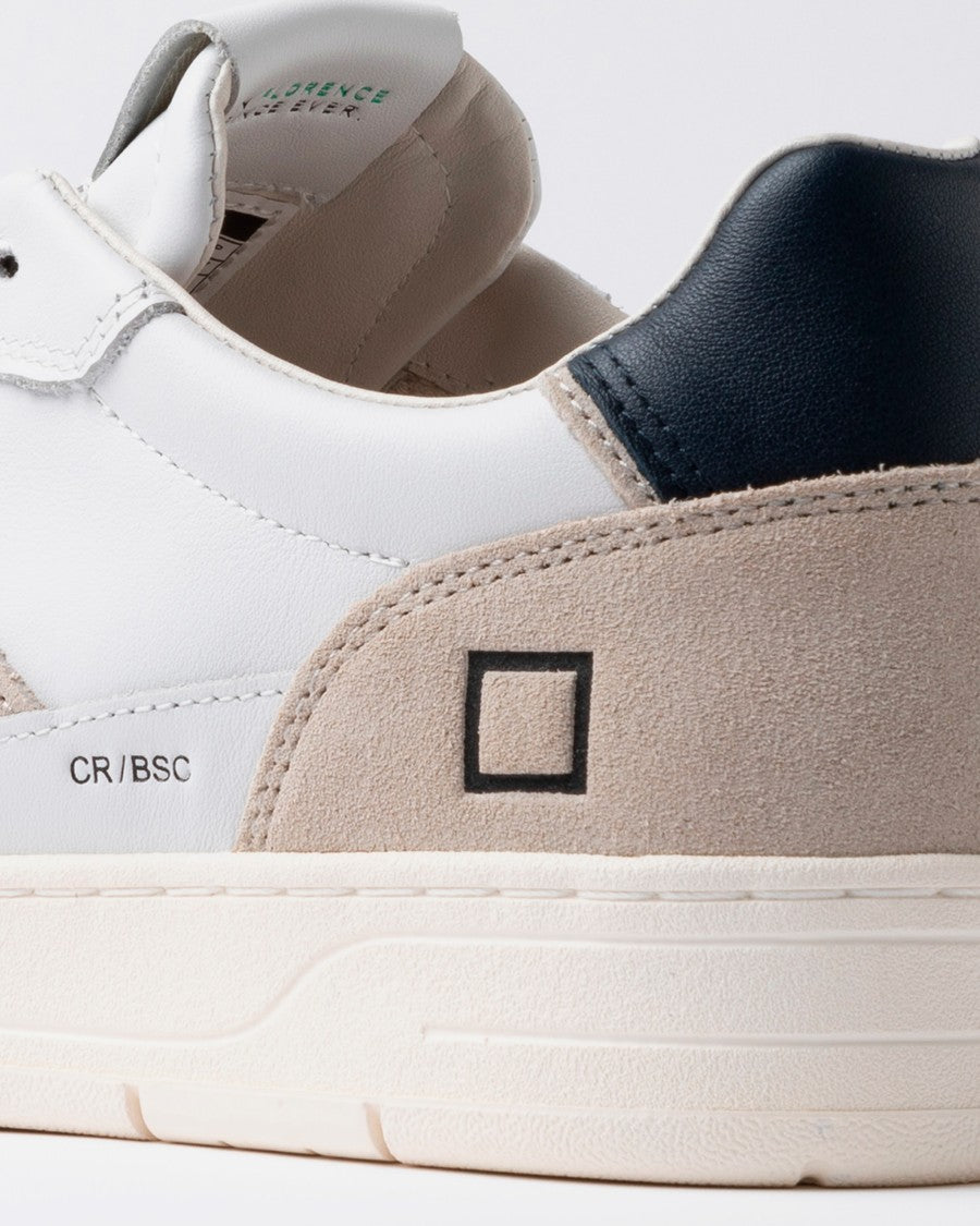 D.A.T.E Court 2.0 Basic White-Blue Sneakers