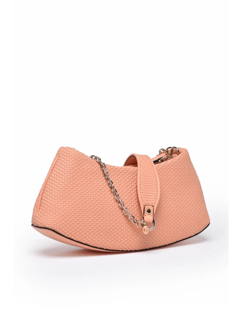 Guess Pink Polyurethane Chain Shoulder Bag
