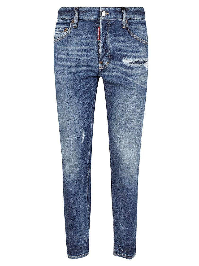 Dsquared2 Classic Five-Pocket Distressed Denim Jeans
