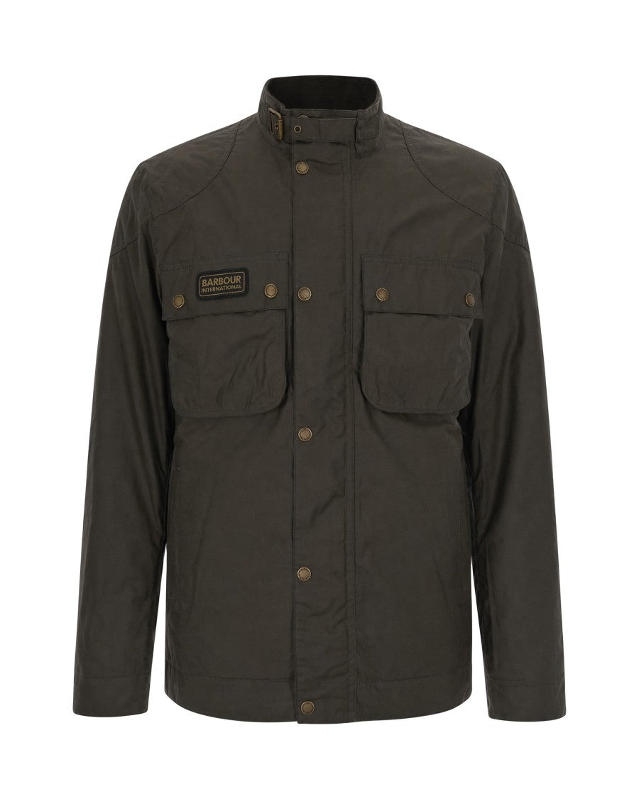 Barbour Biker Style Waxed Cotton Jacket