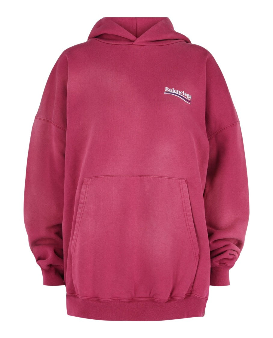 Balenciaga Embroidered Campaign Logo Hoodie