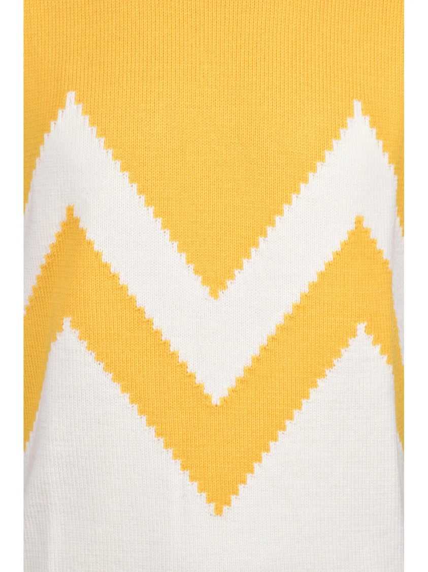 Kangra Bold Zigzag Pattern Merino Wool Vest