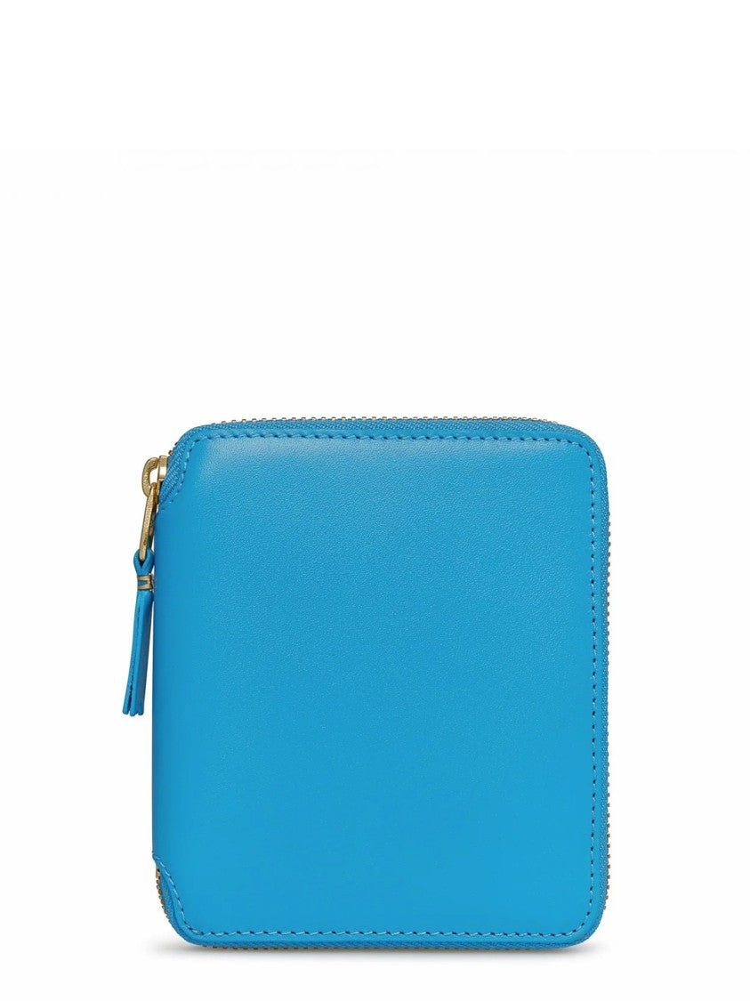 Comme Des Garçons Zip-Around Calfskin Wallet With Gold-Tone Hardware