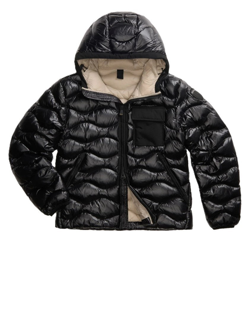 Blauer Quilted Buckle Hooded Puffer Jacket