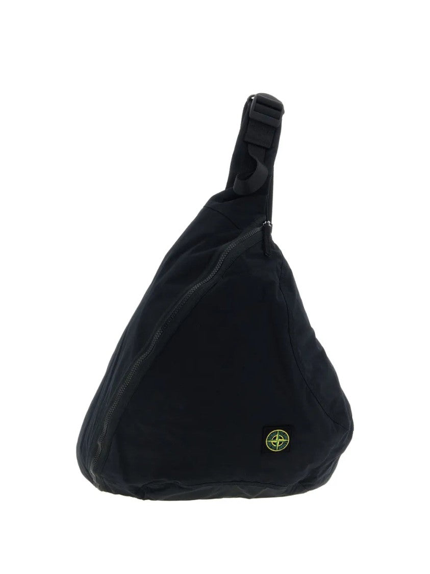 Stone Island Crumpled One-Shoulder Backpack