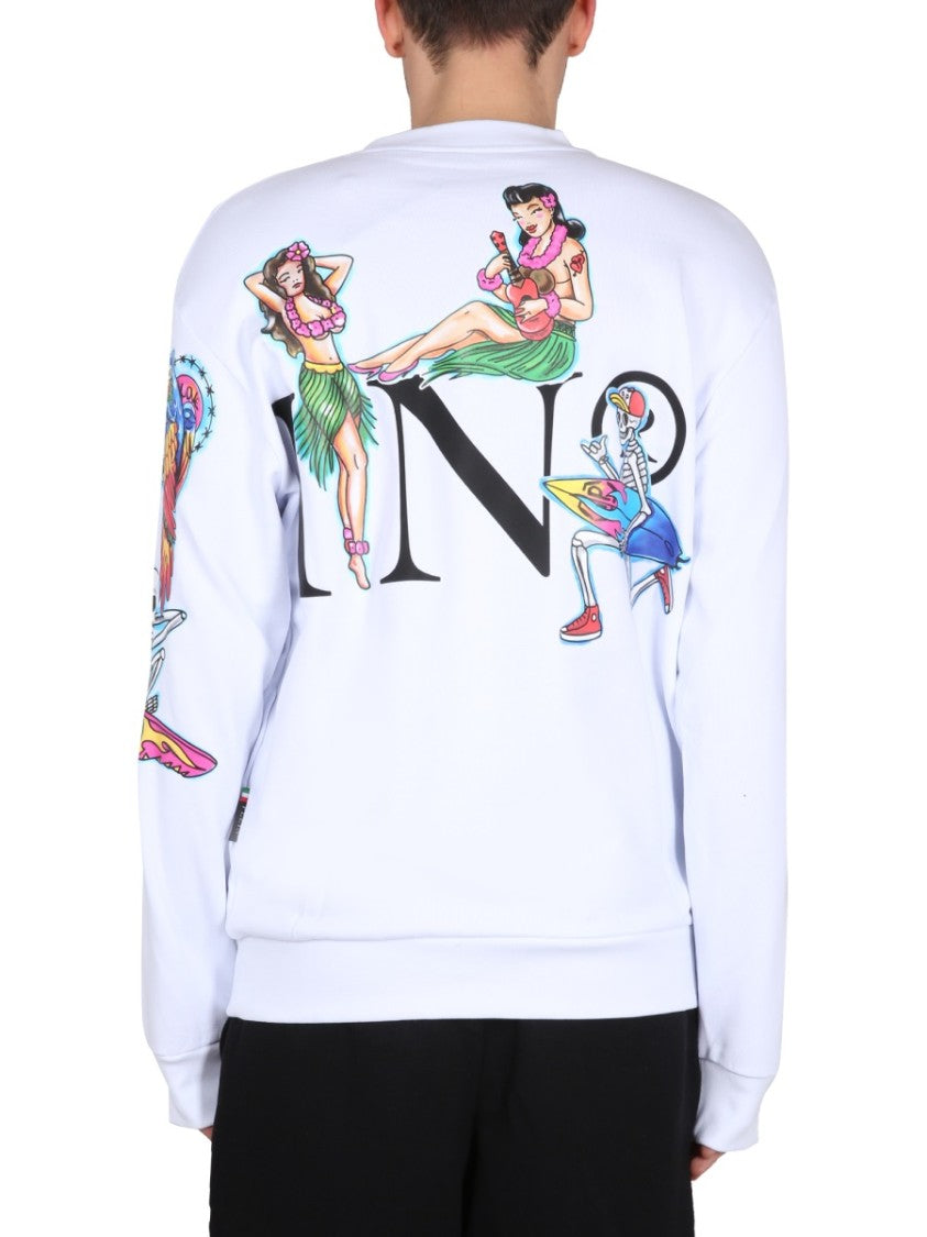 Philipp Plein Crewneck Sweatshirt With Front Graphic