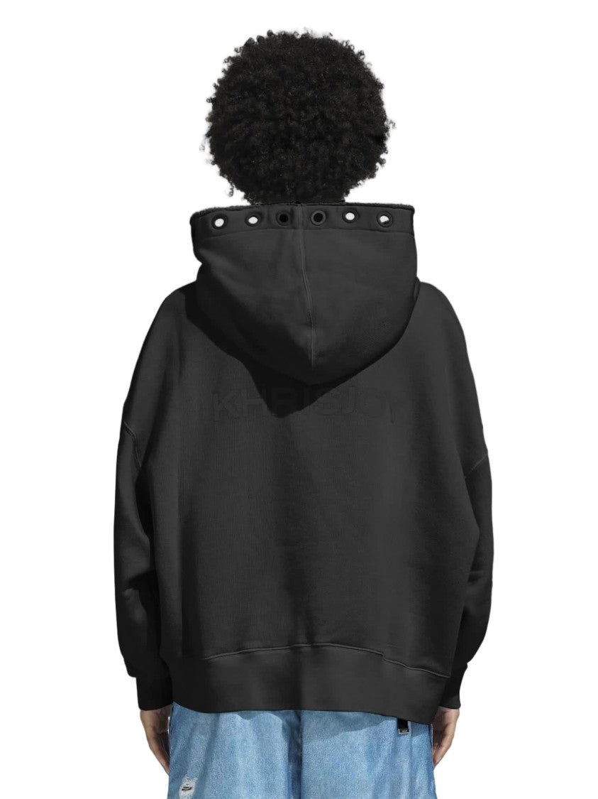 Khrisjoy Black Felpa Oversized Dropped Hoodie