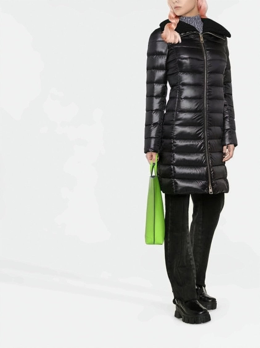 Herno Long Padded Coat With Horizontal Quilting
