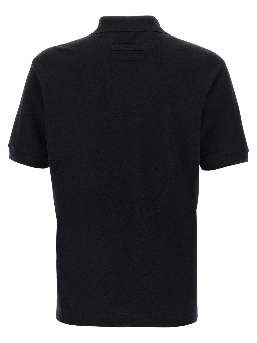 Zegna Cashmere Blend Polo Shirt With V-Neck