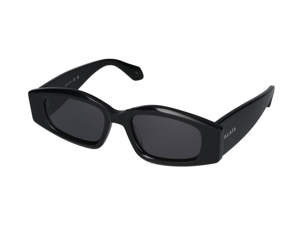 Azzedine Alaïa Black Oversized Rectangular Frame Sunglasses