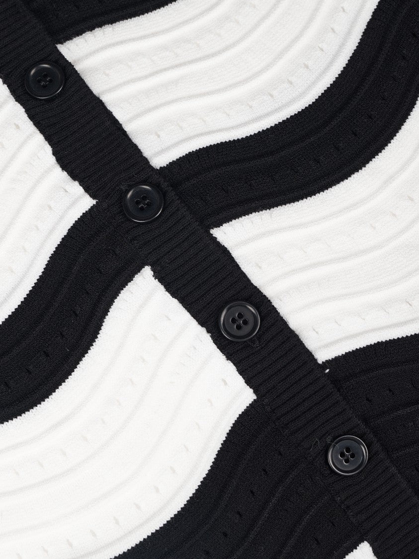 Msgm Cropped Black Sweater