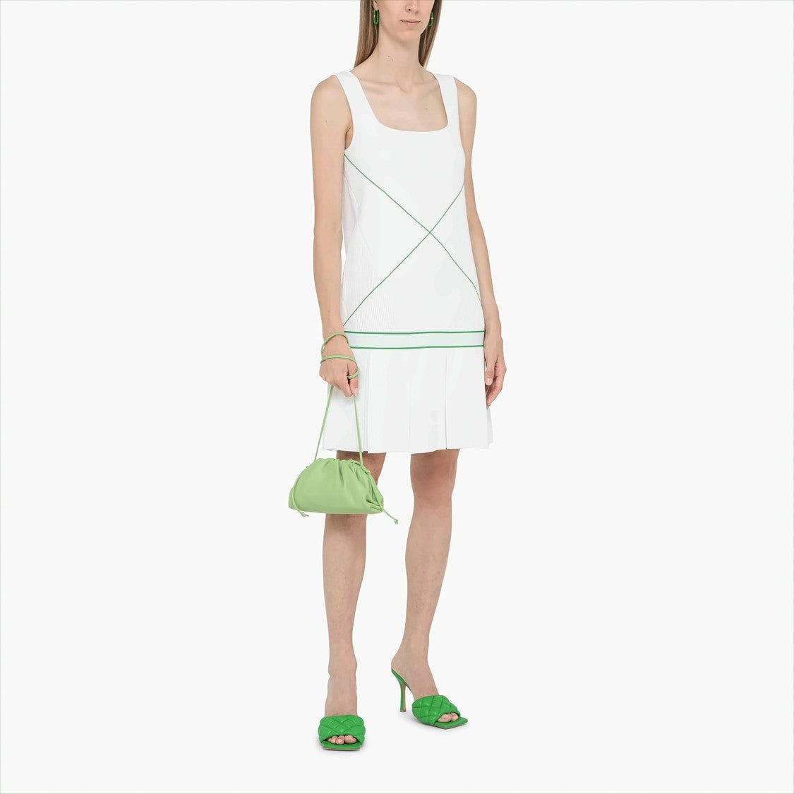 Bottega Veneta Gathered Mini Pouch In Smooth Calfskin Leather