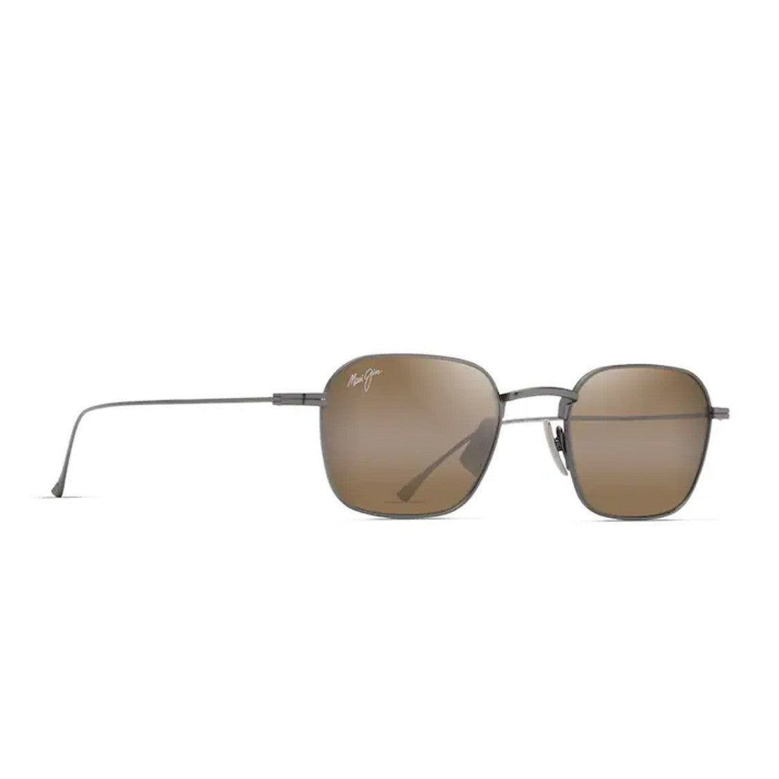 Maui Jim Matte Dark Ruthenium Hcl Bronze Mekala Titanium Square Sunglasses