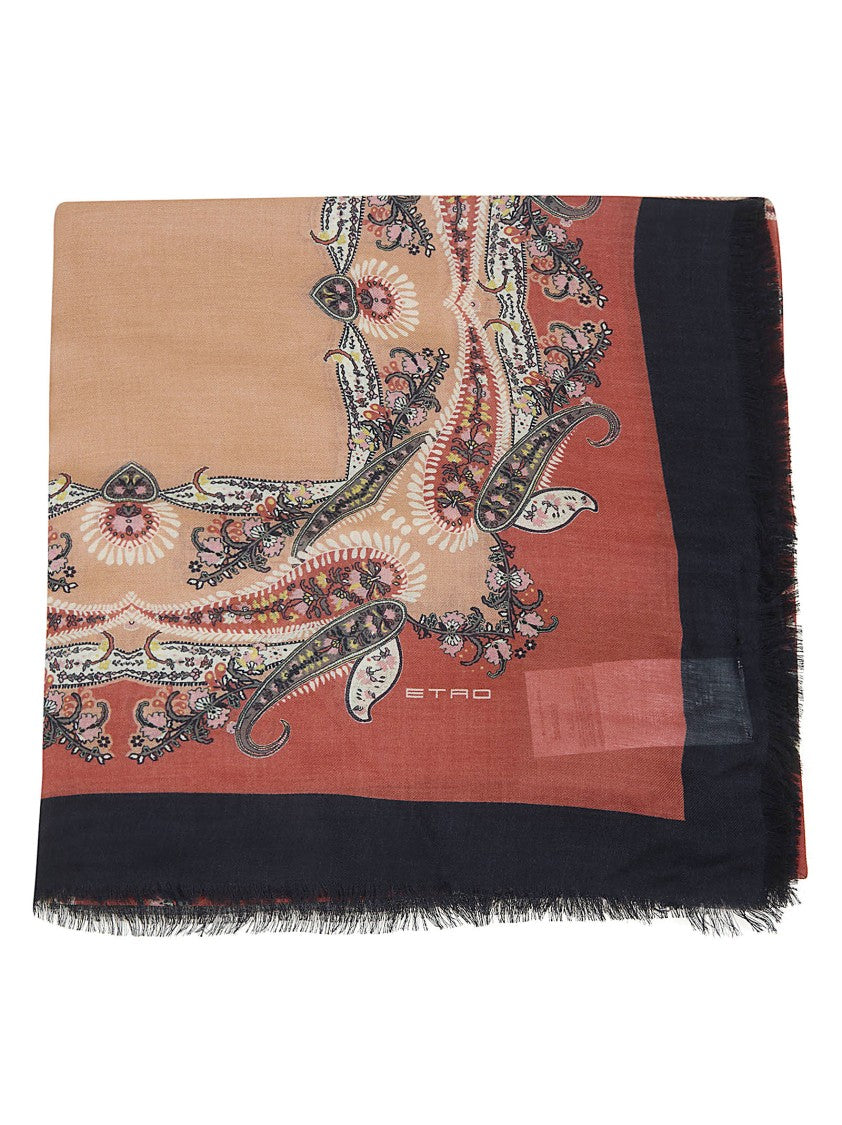 Etro Multicolour Modal-Cashmere Blend Soft Scarf