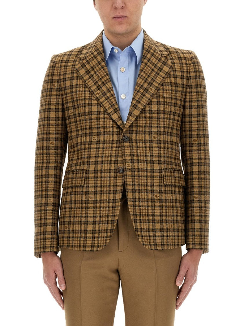 Gucci Tailored Jacket With Double G Monogram