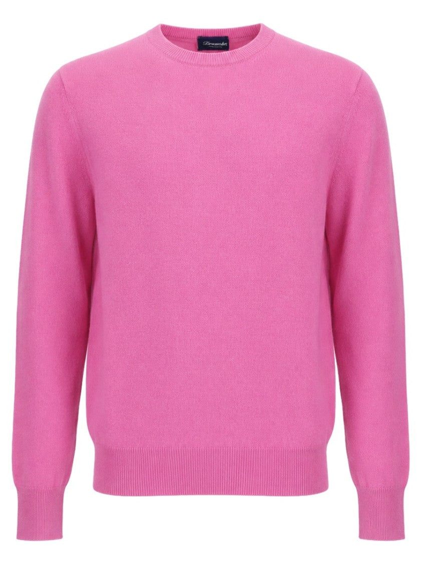 Drumohr Pink Round Neck Cashmere Silk Sweater