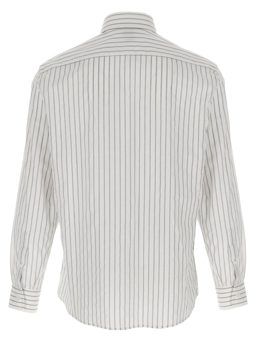 Brunello Cucinelli Striped Canvas Shirt
