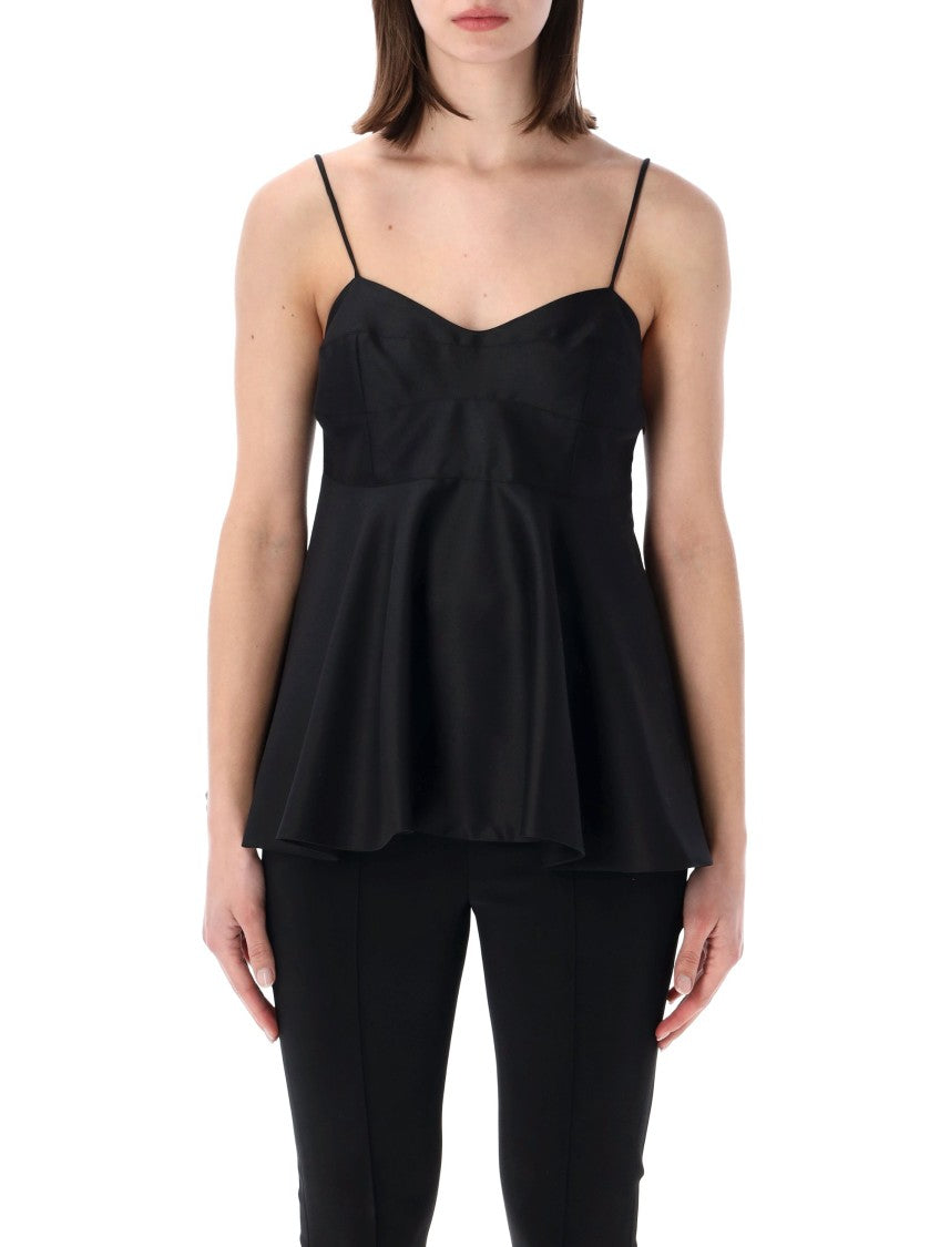 Róhe Structured Peplo Hem Peplum Bustier Top