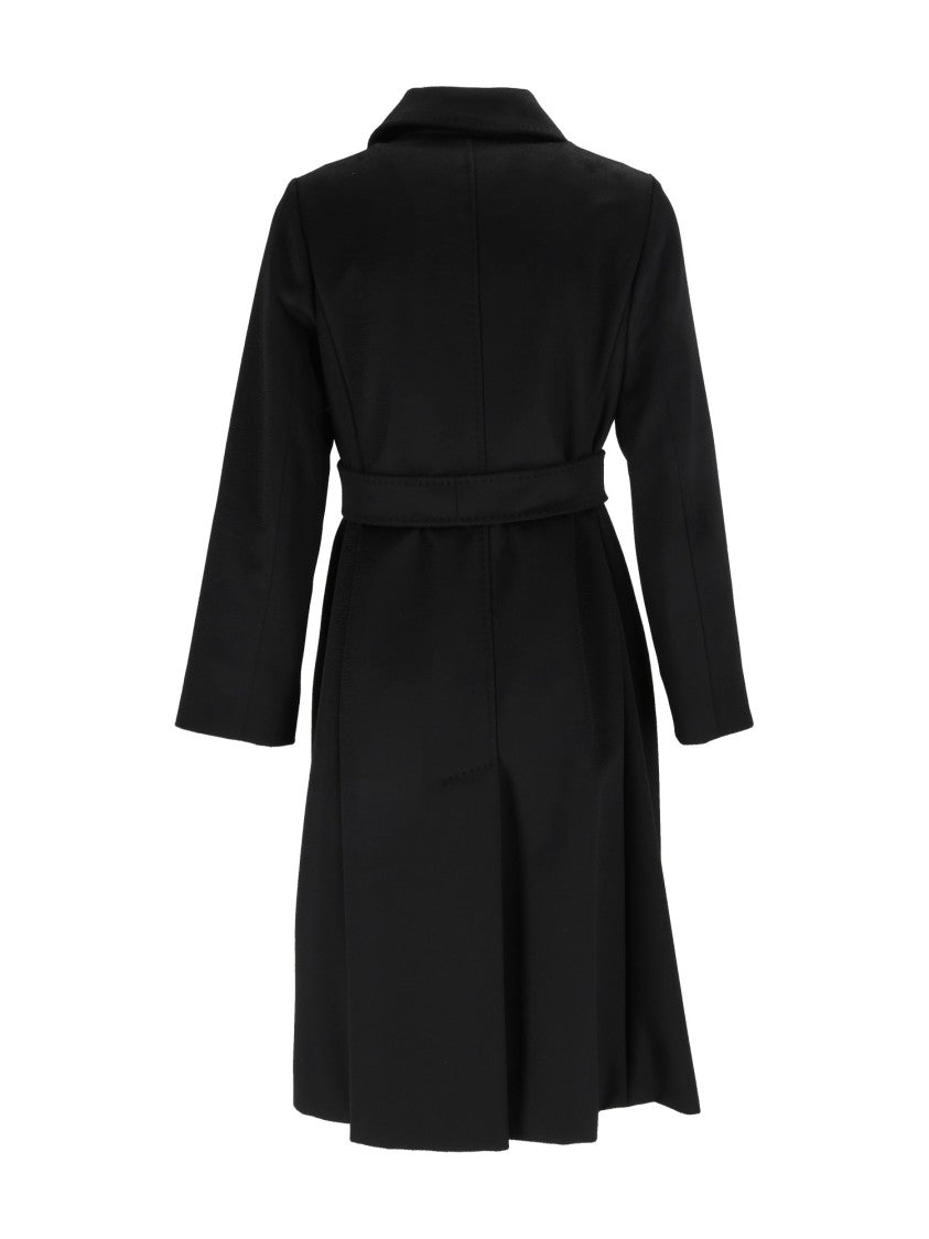 Max Mara Black Bcollag Belted Tailored Coat