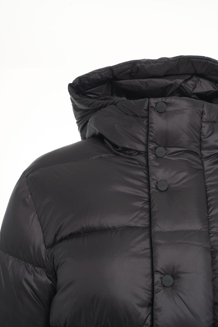 Add Padded Jacket With Hood And Quilted Design