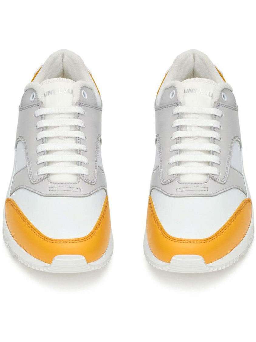 Saint Laurent Bump Color-Block Calf Leather Sneakers