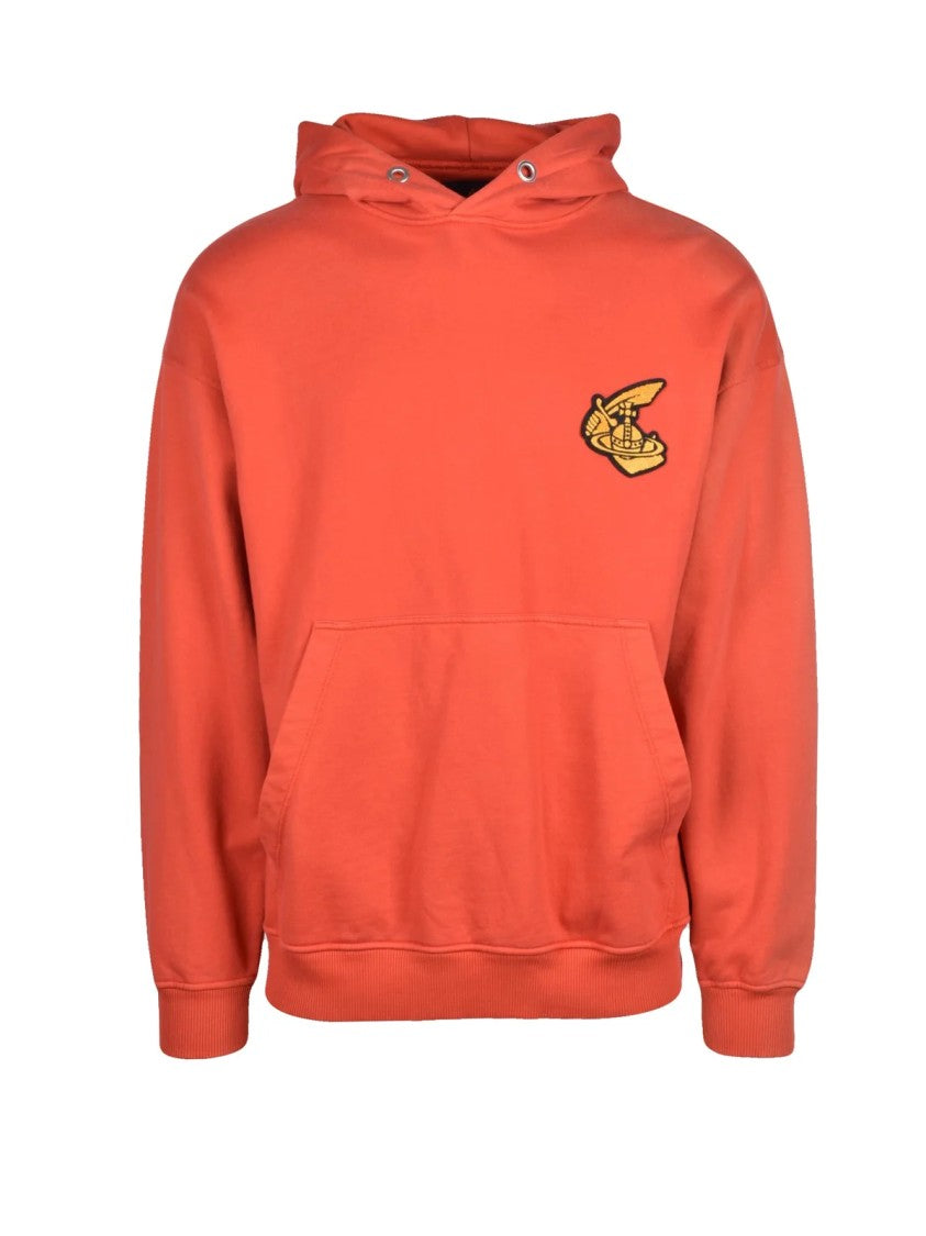 Vivienne Westwood Anglomania Classic Hooded Sweatshirt With Embroidered Emblem And Kangaroo Pocket