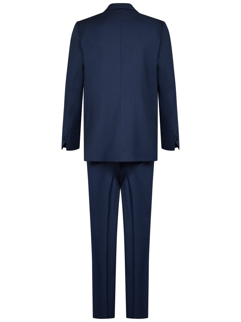 Franzese Collection Double-Breasted Tuxedo In Blue Wool