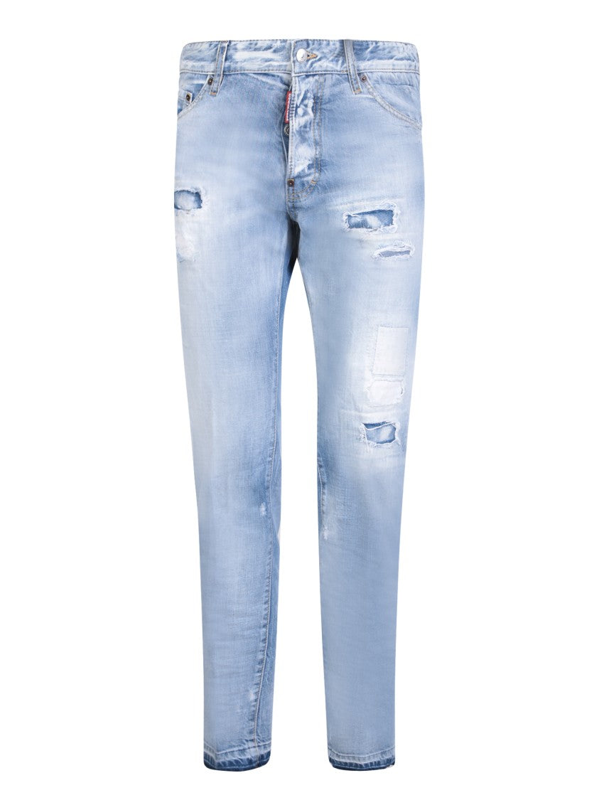 Dsquared2 Light Blue Ripped Jeans